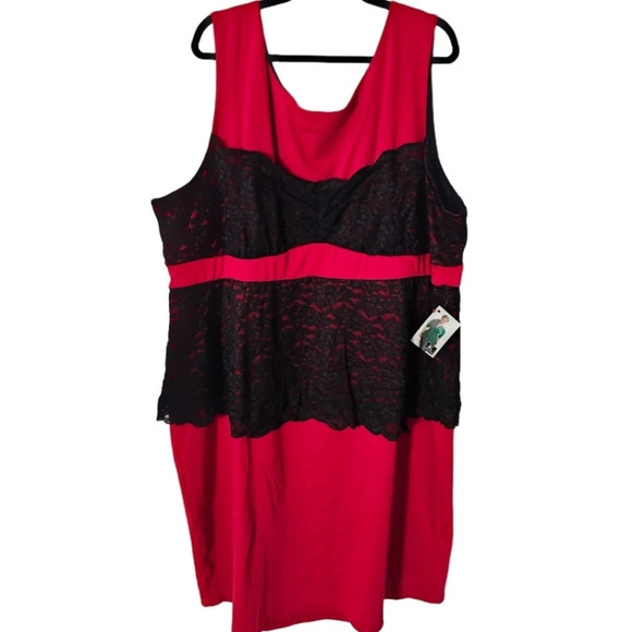 Kiyonna Women's Plus Size Lady in Lace Peplum Dress NWT - Picture 3 of 9